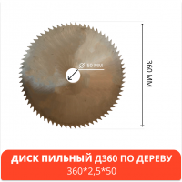 Диск пильный по дереву 360*2,5*50 Диск пильный по дереву 360*2,5*50